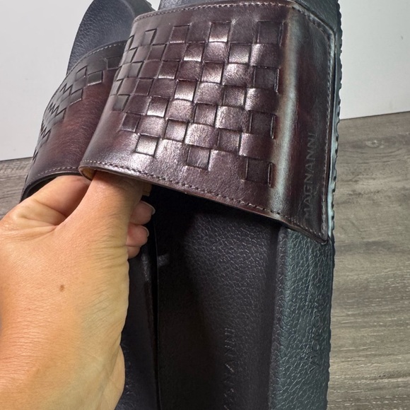 Magnanni Brown Playa Slide Mid Brown Slide Sandals size 7 IMMACULATE - Picture 7 of 11